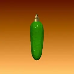 pickle-turnable.gif 5 Inch Christmas Pickle Ornament - 3D Printable