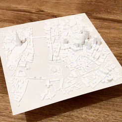 IMG_5939.gif STL file LONDON CITY - Miniature 3D Map・3D printer model to download