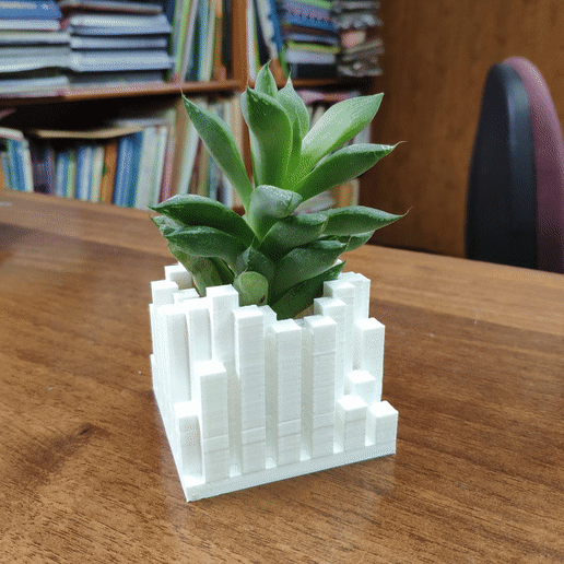 ezgif.com-optimize(1).gif STL file Square plant vase/pot・3D printing idea to download, Albuquerque