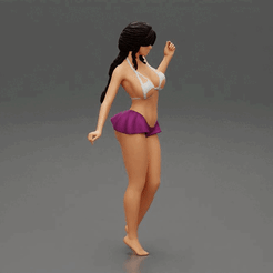 ezgif.com-gif-maker-5.gif Archivo 3D Hermosa Mujer Con Cuerpo Sexy En Bikini De Moda・Diseño de impresora 3D para descargar