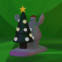 GIF.gif STL file Baymax Christmas Ornament // Big Hero Movie・3D printing design to download, Iver_3D