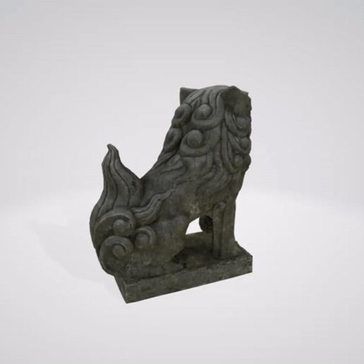 G.gif Lion low poly - 3d printable