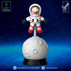 gif render.gif -Datei Mario Astronaut Lamp・3D-Drucker-Vorlage zum herunterladen, emanuelsko