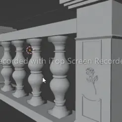stone-balustrade-3D-1.gif STL-Datei Steinbrüstung 3D・3D-druckbare Vorlage zum herunterladen