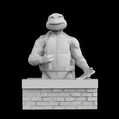 Michelangelo.gif Fichier STL Buste de Michel-Ange・Design à télécharger et à imprimer en 3D