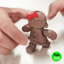Girl_01.gif 3D file Gingerbread Girl・3D printing template to download