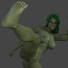 01.gif 3D file She_Hulk kicking・Model to download and 3D print