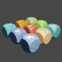 AllDiceStarters.gif STL file Generation 1 Starters Dice・3D printable model to download, ohdan