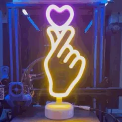 KS3DPrints-Neon-LED-Sign-BTS-Finger-Heart-1.gif BTS Finger Heart Neon LED Lamp