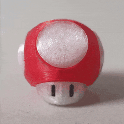 super_keychain.gif Free 3D file Super Mario mushroom 1Up / Super・Design to download and 3D print