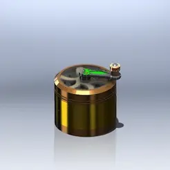 Assem1_2.gif STL file Weed Grinder with Rotary Handle・3D printable model to download