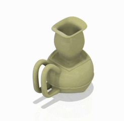 vase310_gif.gif STL-Datei vase Ost-Stil Tasse Gefäß Milchcreme vase310 für 3d-print oder cnc・3D-Druckvorlage zum Herunterladen