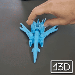 ghostWing.gif STL file Ghostwing, stealth aircraft・3D printer model to download