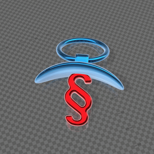 suck on this - justice pacifier 3D model