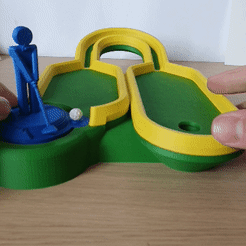 20200417_105316_1_1_1.gif Free STL file Mini Golf - Hole 2・3D printing template to download