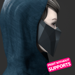 mask_covid_2020_v3_anim2.gif STL file MASK COVER MASK - TYPE 3 - inspired by Tesla・Model to download and 3D print