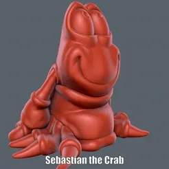 = sR Sn LUT EL STL-Datei Sebastian die Krabbe (Einfacher Druck ohne Unterstützung)・Vorlage für 3D-Druck zum herunterladen, Alsamen