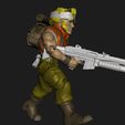 marcocolor.gif 3D file Marco Rossi, Metal Slug Action Figure posable Soldier stl 3d・3D printing design to download