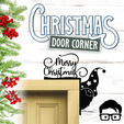 031a.gif 🎅 Christmas door corner (santa, decoration, decorative, home, wall decoration, winter) - by AM-MEDIA