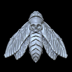 Video_1654020287.gif STL file Death's Head Hawk Moth wings closed・3D printable design to download