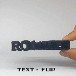 TEXT « FLIP. Archivo STL gratis Voltear el texto - Gallo・Modelo para descargar y imprimir en 3D, master__printer
