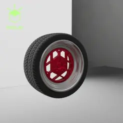 Untitled-2.gif STL file WHEEL JDM INSPIRED 07A-R1・3D printing design to download