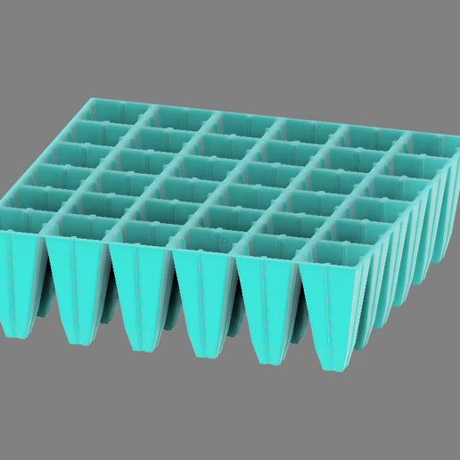 Q36uni-400mm.mp4 Cell Tray Seedling  (36Uni)  400x400mm  (No supports) Square Shaped