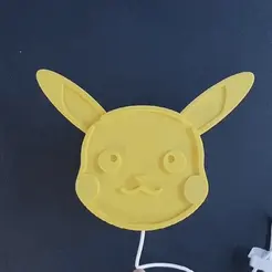 Pikachu-Mood-Light01.gif STL file Pikachu Thunderbolt light・Model to download and 3D print