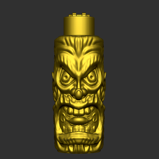 LIGHTER COVER CLIPPER TIKI GRUMPY LIGTHER COVER .COVER TO CUSTOMIZE LIGHTER -CLIPPER- STL FILES HIGH DEFINITION .STL HD PRINT