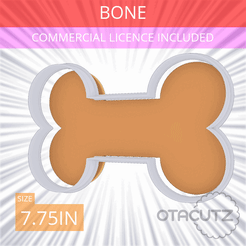 Bone~7.75in.gif STL file Bone Cookie Cutter 7.75in / 19.7cm・3D print object to download