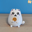 gif01.gif 3D file So Kawaii cat super cute and funny [piggy bank, box, pot, decorative character]・3D printable model to download