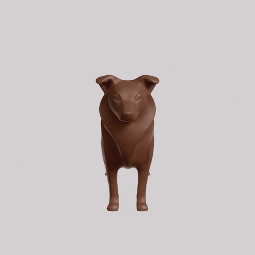 Minimalist Border Collie Sculpture