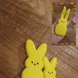 20230311_220739.gif Easter Peep Giant Bunny Cake Topper Easter basket gift Kids Peep /Personalized Bunny