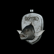 render.gif fish head trophy Common dentex / dentex dentex open mouth statue detailed texture for 3d printing