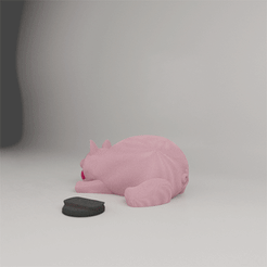 Base-gif.gif STL file Pork piggy bank! (Print-in-place, no supports needed)・3D printer model to download