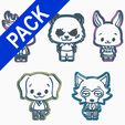 GIF.gif STL file PACK 5 BEASTARS / COOKIE CUTTER・3D printer design to download