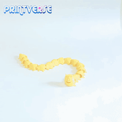 2 5 Бесплатный STL файл Артикулированный отпечаток симпатичного червяка на месте・3D-печать объекта для загрузки