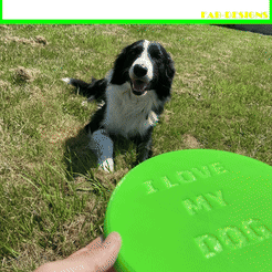giffrisbee.gif Free STL file Frisbee dog NEW・3D print design to download