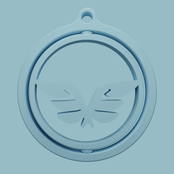 FLYING.gif STL file Pokemon Flight type keychain rotating keychain・3D printable model to download