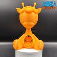GIRAFFE-10.gif Файл STL Солнечный милый Жираф с подсолнухами, розами и большим сердцем для печати на месте без опор・Шаблон для 3D-печати для загрузки