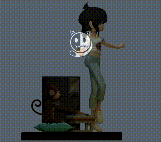1.gif Noodle Gorillaz figure 3D print model
