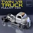 0.gif TWIN V8 TRUCK FULL MODELKIT 1-24th