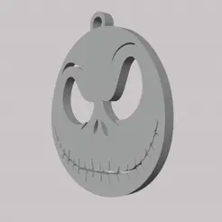 0001-0160.gif Файл STL Ажурная голова Джека Скеллингтона, брелок - подвеска - серьга・Дизайн 3D принтера для загрузки