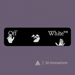 offwhitegif.gif Fichier 3D LED LIGHT OFF-WHITE LOGO - LED LIGHT (LAMPE À LED)・Idée pour impression 3D à télécharger