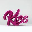 ezgif.com-gif-maker-1.gif Fichier STL Text Flip - Kiss 2.0 (Exclusivité Patreon)・Modèle imprimable en 3D à télécharger