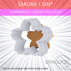 Sakura_1.5in.gif STL file Sakura Cookie Cutter 1.5in / 3.8cm・3D printable design to download