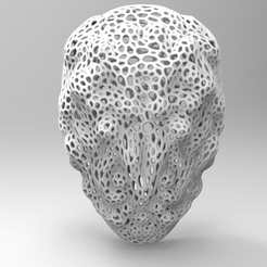 untitled.189.gif STL file MASK MASK VORONOI COSPLAY HALLOWEEN・3D printable model to download