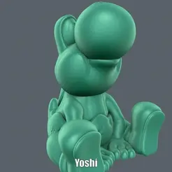 Yoshi.gif STL-Datei Yoshi (Einfacher Druck ohne Unterstützung)・3D-druckbares Modell zum Herunterladen
