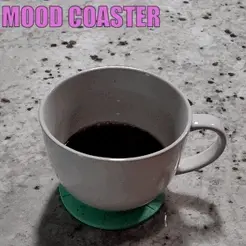 GIF-A.gif STL file CURRENT MOOD COASTER・3D printer model to download