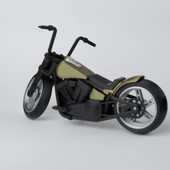 HARLEY-DAVIDSON.gif Download free STL file Harley Davidson - Custom Fat Boy Style • 3D printable design, soarpix